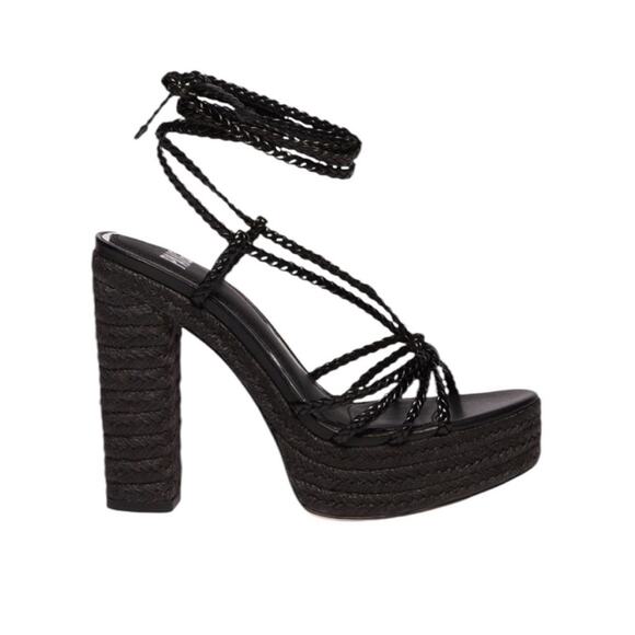 *NWOT Paige Carson Braided Ankle-Wrap Platform Espadrilles - Sz 9 - Picture 1 of 6